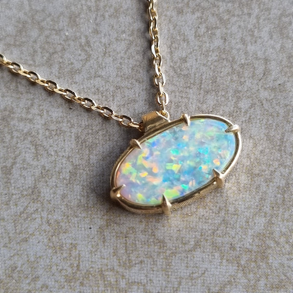 Australian Opal Pendant and Chain