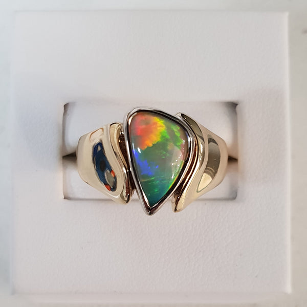 Solid Australian Opal Ring