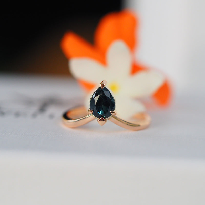 Pear Shaped Australian Sapphire Ring