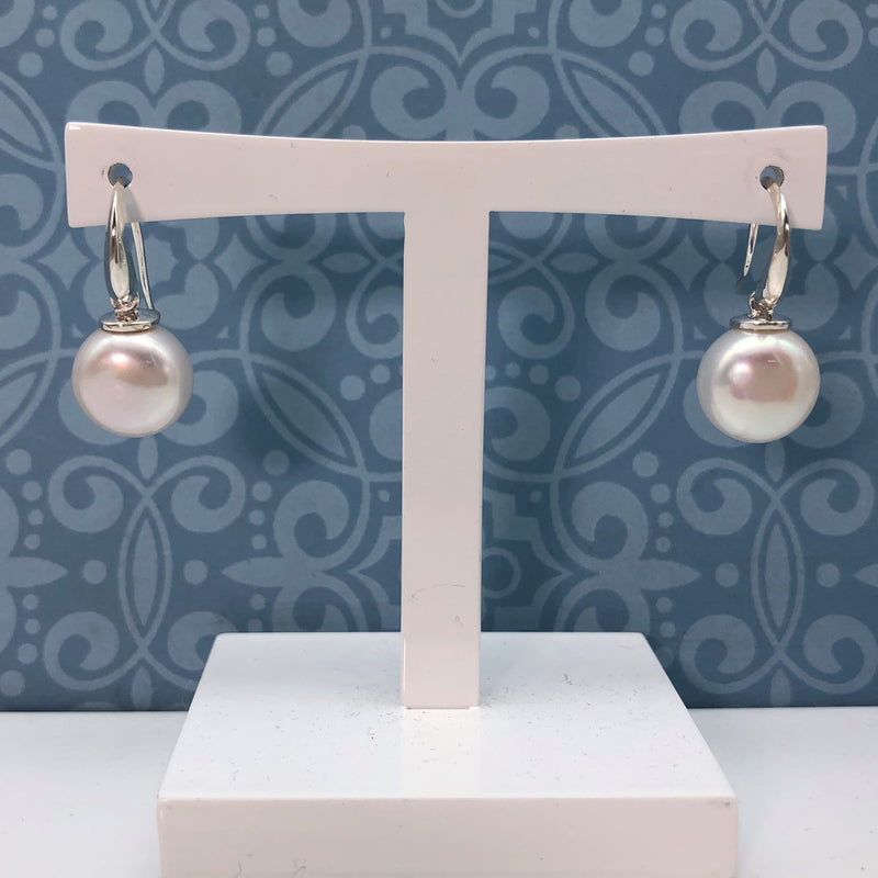 Button Pearl Earrings