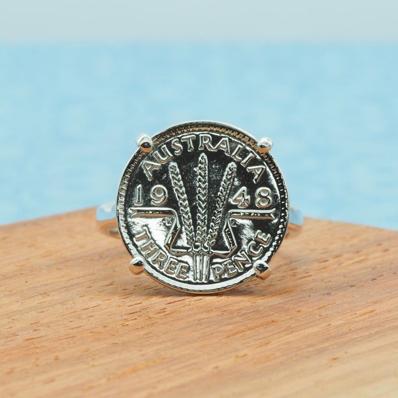 Three Pence Coin Ring